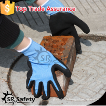 SRSAFETY free Probe / bule Liner beschichtet Schaum Latex Handschuh EN388 / Arbeitshandschuhe